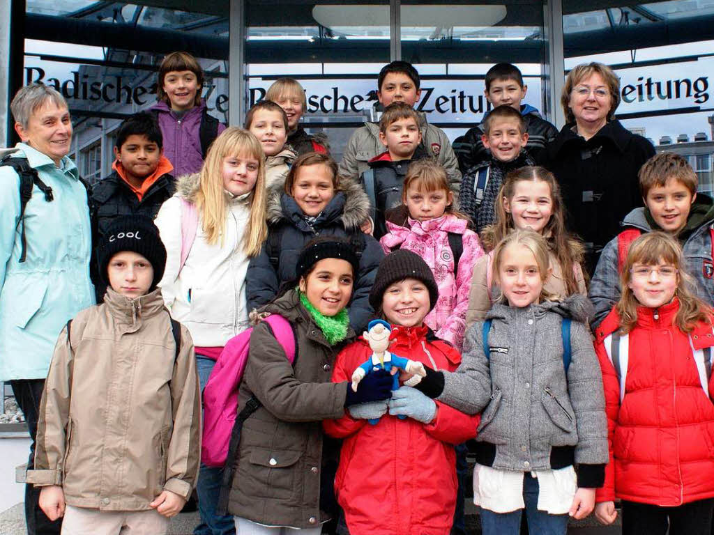 Die Klasse 4c der Schutterlindenbergschule aus Lahr mit ihrer Lehrerin Frau Schnellhase-Lueb.