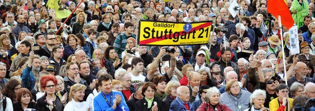 Vom Protest gegen Stuttgart 21 profiti...rtungen: Wir sind nicht allmchtig.   | Foto: dpa