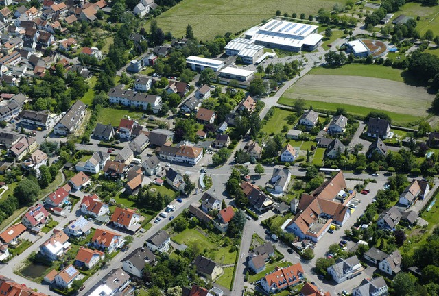 In der  Werkrealschule mit der Sport- ...rhaus (oben rechts) versorgen knnte.   | Foto: brigitte Sasse