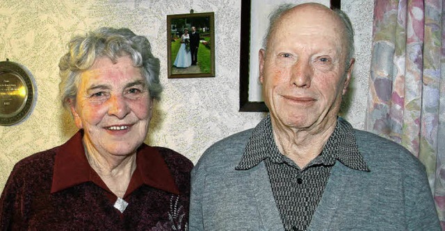 Maria und Konrad Ball gaben sich vor e...Jahrhundert in Schelingen das Jawort.   | Foto: herbert trogus