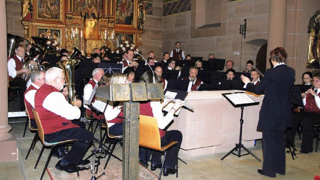 Der Musikverein Forchheim bei seinem jngsten Konzert in der Pfarrkirche.   | Foto: Roland Vitt