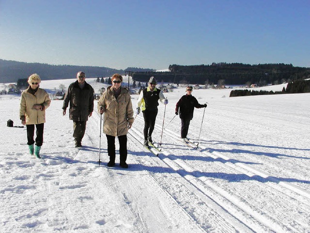 Die gewalzten Winterwanderwege des hin...als einen Flyer mit neuen Rundkursen.   | Foto: ARCHIVFOTO: WOLFGANG ADAM