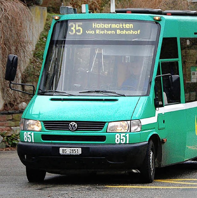 Die Basler Linie 35 hat nun eine Haltestelle auf der deutschen Seite.  | Foto: Nikolaus Trenz