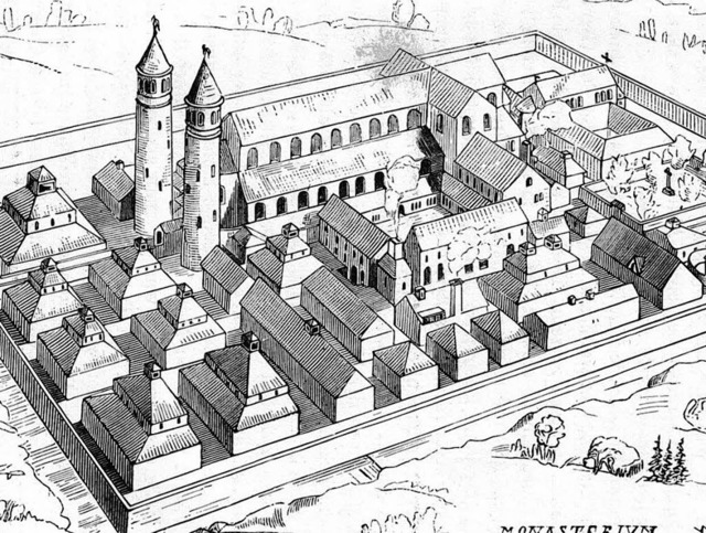 Modellzeichnung St. Gallener Klosterplan  | Foto: J. Rudolf Rahn 1876