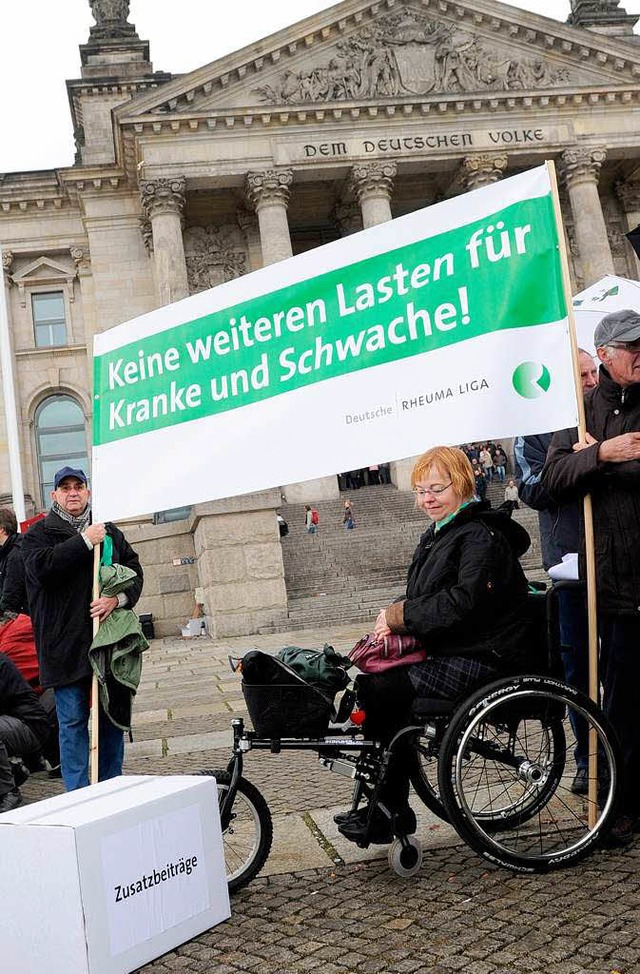 Proteste gegen die Gesundheitsreform in Berlin   | Foto: dpa