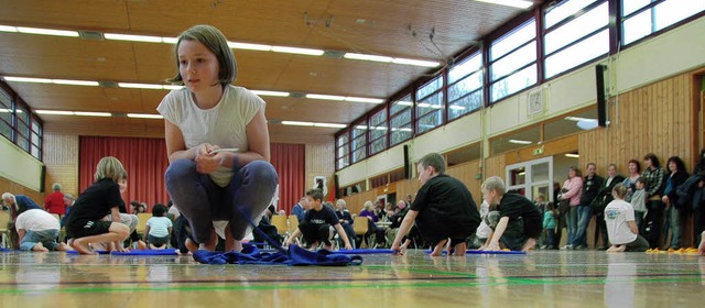 Die Schulsporthalle flingen wurde nach der Sanierung wieder erffnet  | Foto: Michael Krug