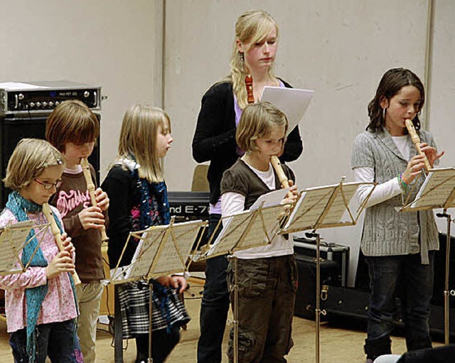 Isabella Vetter verwob mit ihrem Bleic... Melodien zu einer Fantasiegeschichte.  | Foto: Marion Domann