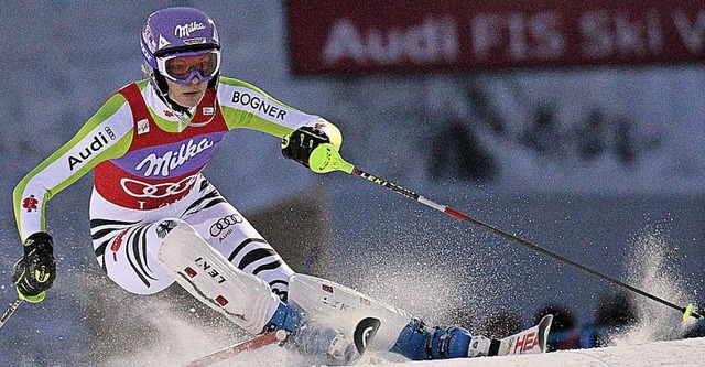 Fahrt  zu Platz zwei: Maria Riesch  | Foto: dpa