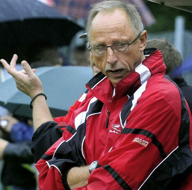 Ein unglcklich drein blickender Marti...derlage des SC gegen den FSV Altdorf.   | Foto:  Wolfgang Knstle (A)