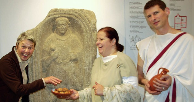 Sigi Schwarz, Alexandra und Thomas Eis...hte des Universums und der Rmerzeit.   | Foto: RAB