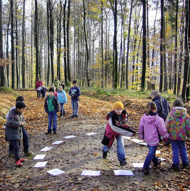 Viel Spa hatten die Kinder beim Waldtag.  | Foto: Privat