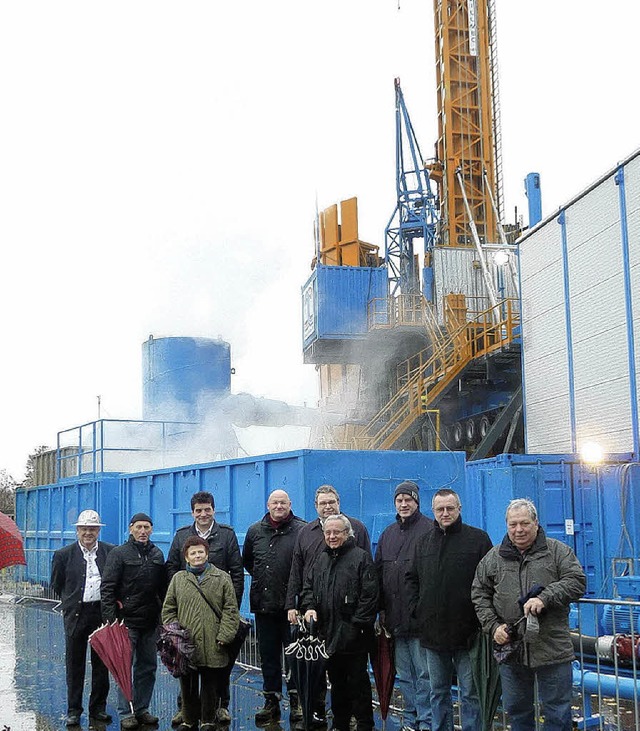 Neurieder Abordnung bei Geothermiebohrung in Oberbayern  | Foto: BZ