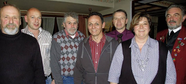 Geehrte Jokel (von links): Andi Wei, ...Thomas Walter, Beate Reich, Peter Beck  | Foto: elfriede mosmann