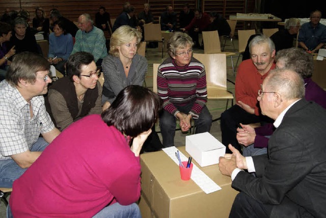 In Kleingruppen wurde diskutiert und beraten.  | Foto: Gemeinde Schallstadt
