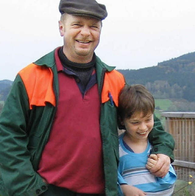 Reinhard Gehring mit seinem Sohn Tobias   | Foto: Privat