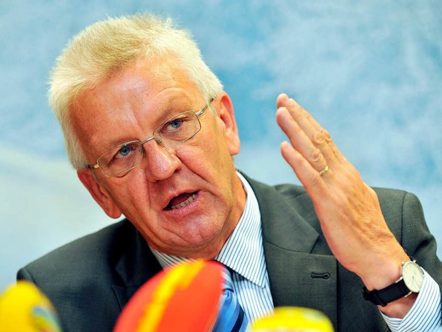 Selbstbewusst: Winfried Kretschmann, Grnen-Fraktionschef im Landtag.  | Foto: dpa