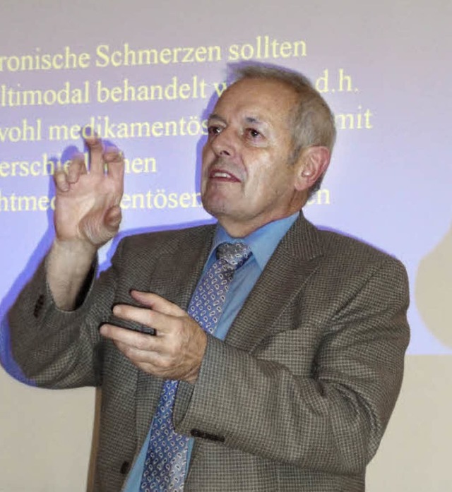 Klaus Weigel, Vorsitzender der Deutschen Schmerzhilfe Sdbaden.   | Foto: Silke Hartenstein