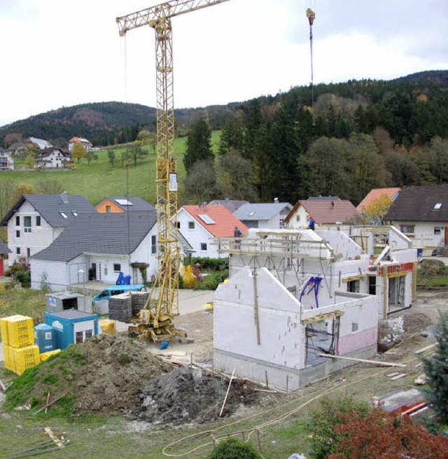 Im Baugebiet Erzenbach II (ehemals Fis...nwohnhaus stimmte der Gemeinderat zu.   | Foto: Elfriede Mosmann