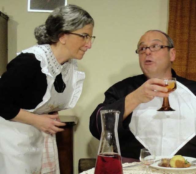 Susanne Kladisch und  Thomas Gallmann ... in flingen wieder  in ihren Rollen.   | Foto: Hansjrg Bader