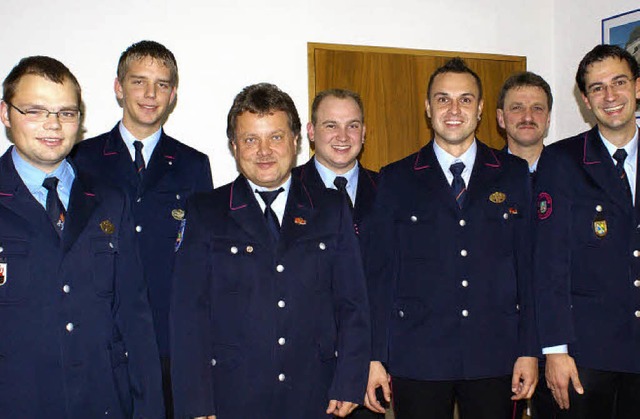 Den neuen Vorstand der Gesamtfeuerwehr...ger, Josef Matt und  Christian Drse.   | Foto:  Werner Probst