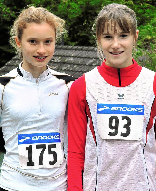 Hoffnungsvoller Leichtathletik-Nachwuc...e Breyer (links) und Lara-Ann Schwede   | Foto: Murst
