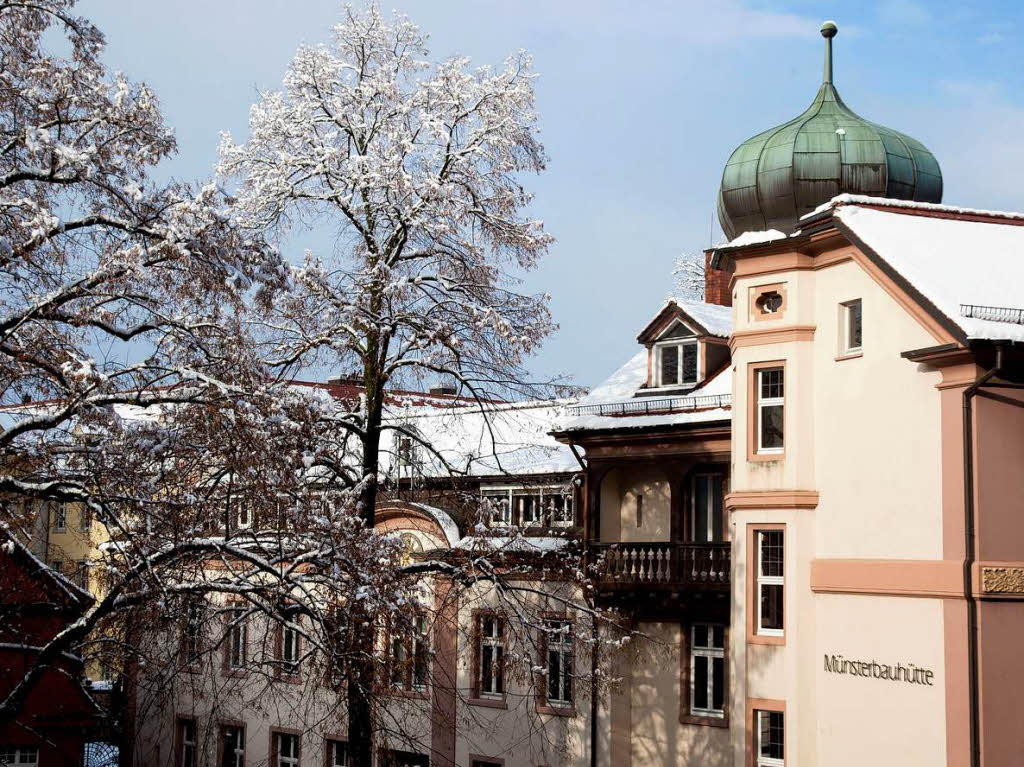 Der erste Schnee in Freiburg