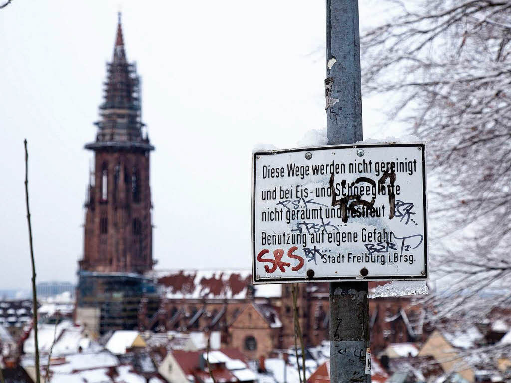 Der erste Schnee in Freiburg