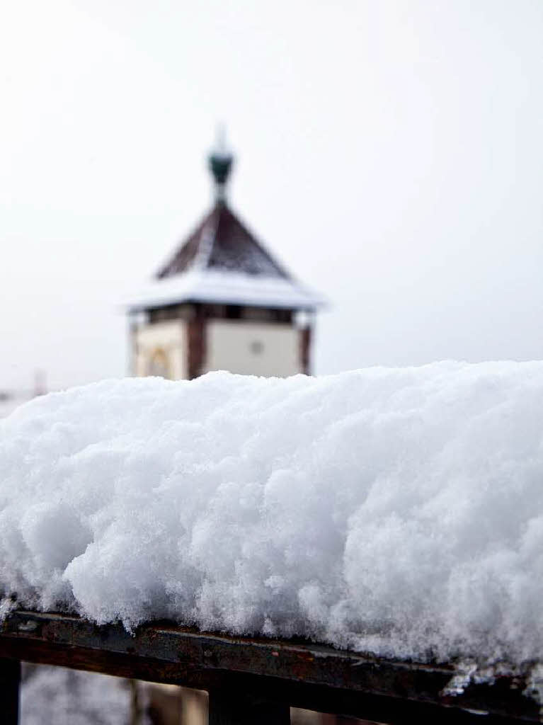 Der erste Schnee in Freiburg