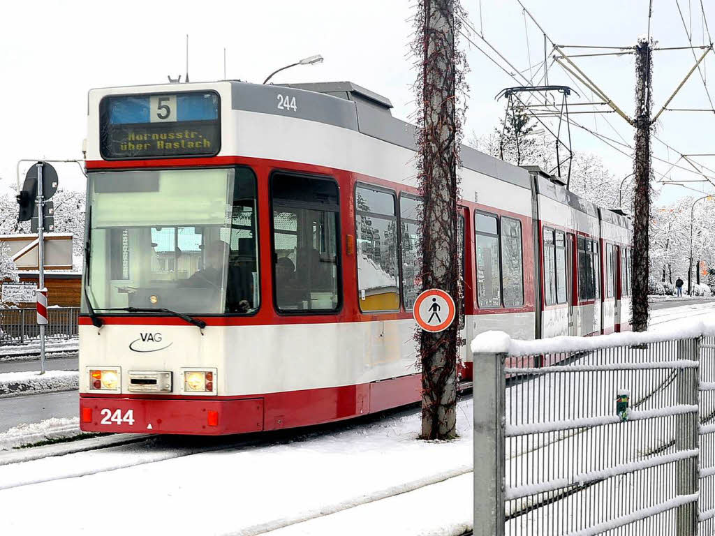 Der erste Schnee in Freiburg