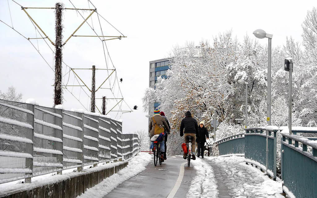 Der erste Schnee in Freiburg