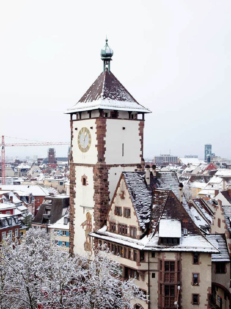 Der erste Schnee in Freiburg