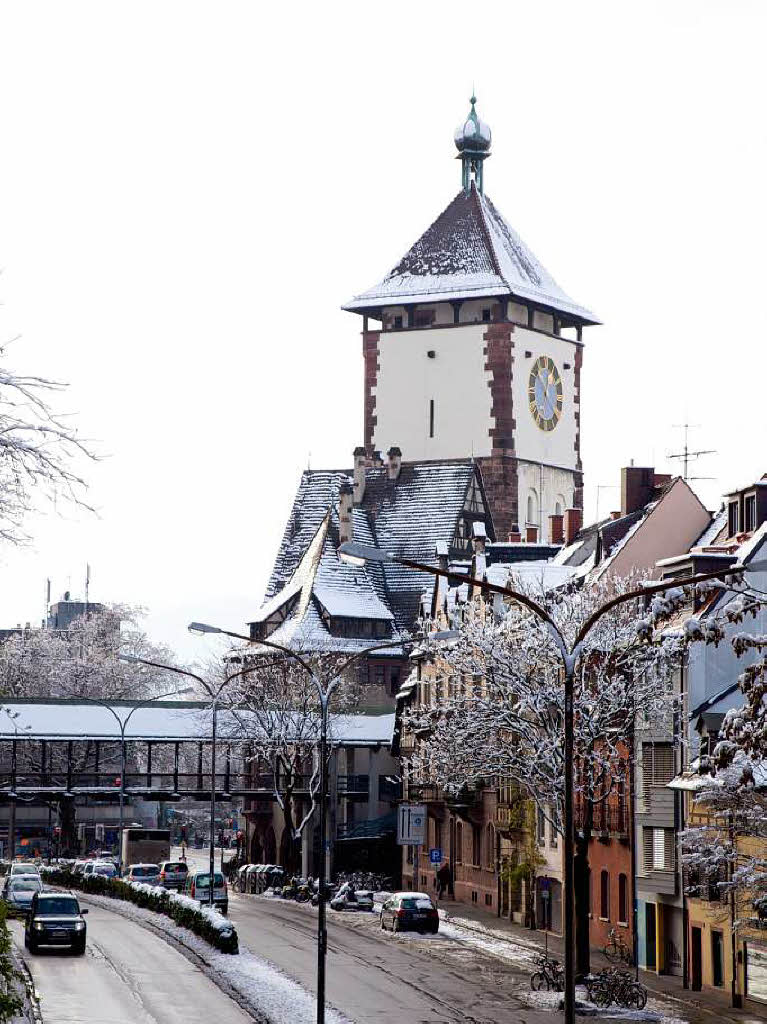 Der erste Schnee in Freiburg