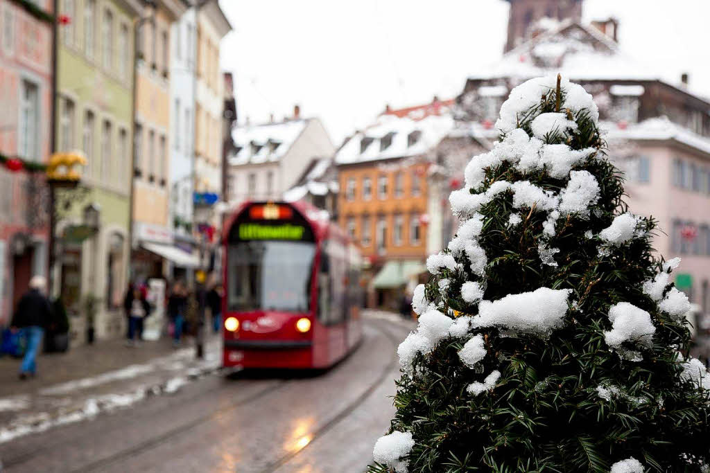 Der erste Schnee in Freiburg