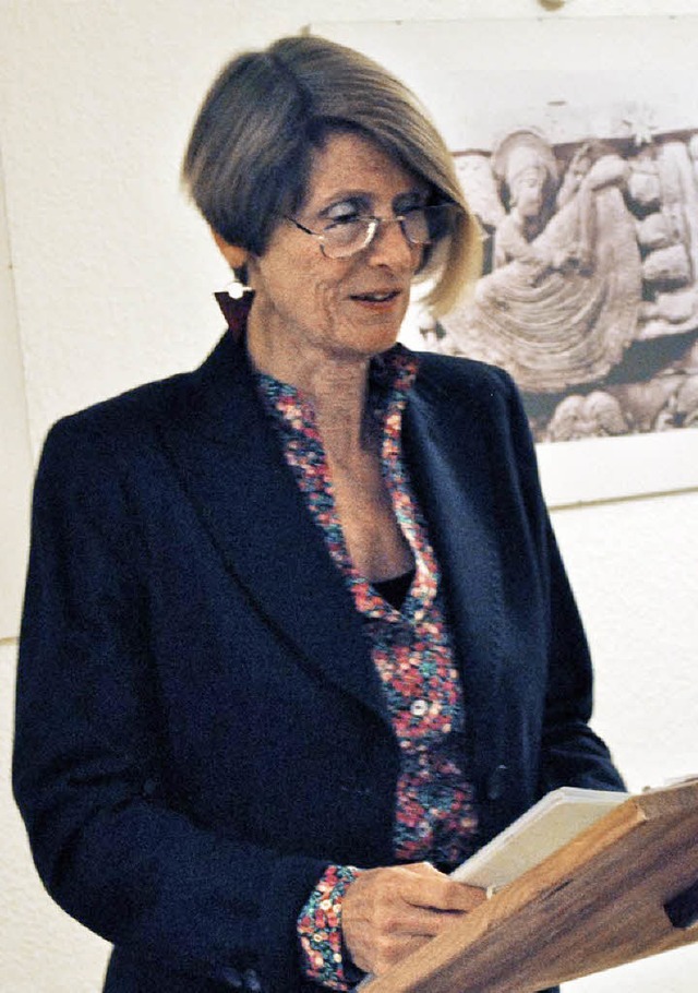 Die Historikerin Ursula Huggle hielt den ersten Vortrag.  | Foto: B. Ehrlich