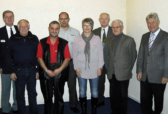 Michael Merle (links) und Wolfgang Lc...nn, Norbert Wietzel und Otto Gamann.   | Foto: Sabine Vckt