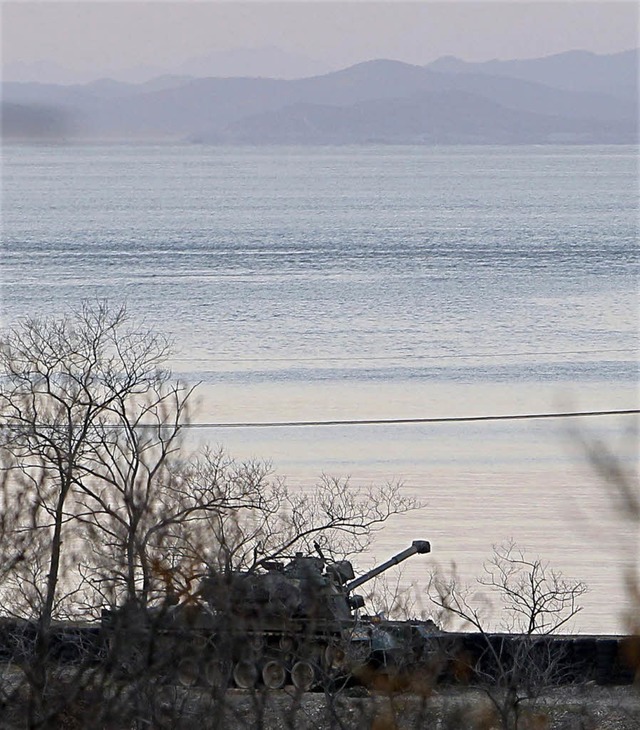 Sdkoreanischer Panzer auf der Insel Yeonpyeong  | Foto: afp