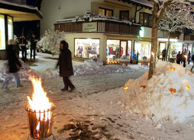 Schnee sorgte fr Winterzauber in der   Luisenstrae.   | Foto: Sigrid Umiger