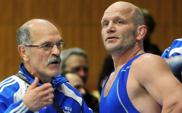 RSV-Trainer Franz Oehler mit seinem Trumpf, Mario Lauer.   | Foto: wk (Archiv)