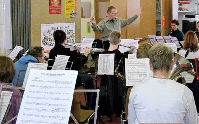 stadtmusik neustadt beim probenwochenende fr das jahreskonzert  | Foto: privat