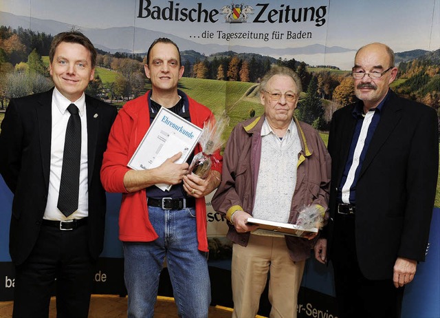 Ehrung langjhriger BZ-Zusteller / Zus...az, Zustellagentur-Leiter Michael Mohm  | Foto: Rita Eggstein