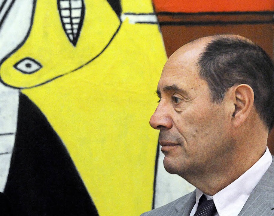 Claude Picasso glaubt nicht, dass sein...nd mindestens 60 Millionen Euro wert.   | Foto: AFP