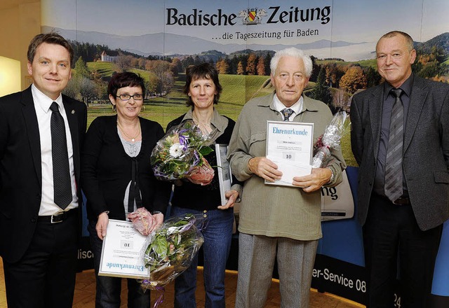 Ehrung langjhriger BZ-Zusteller / Zus..., Zustellagentur-Leiter Reinhold Laule  | Foto: Rita Eggstein