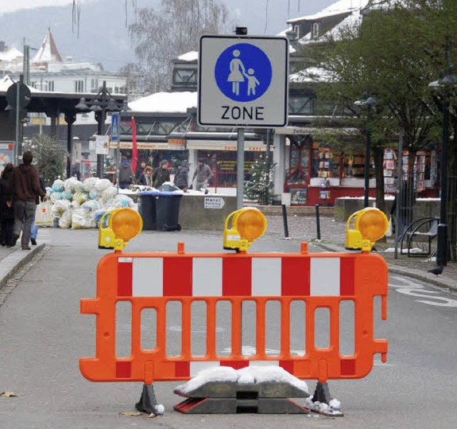 Der Probelauf fr die erweiterte Fug...ich  Turmstrae ein Diskussionsthema.   | Foto: Sabine Ehrentreich