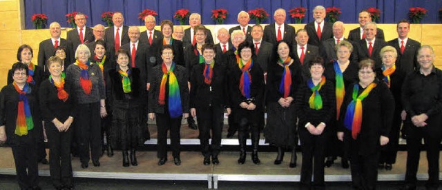 Als gemischter Chor prsentierte sich ...ngverein Hartheim beim Jahreskonzert.   | Foto: Otmar Faller