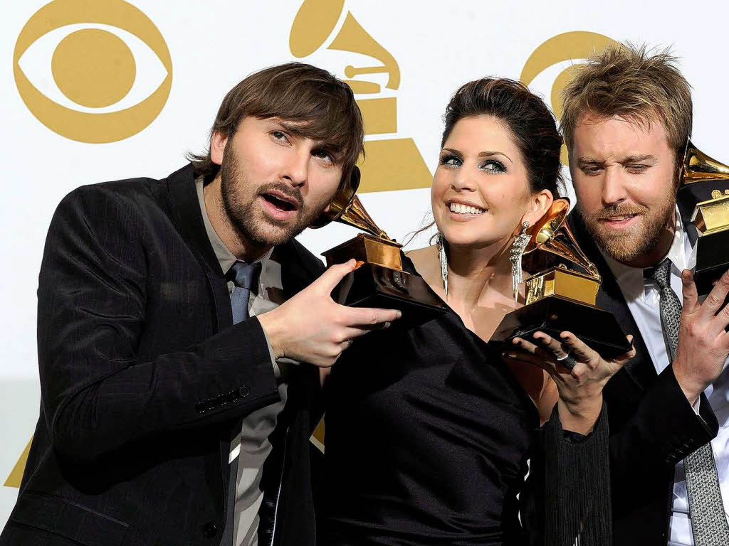 Ebenfalls fr sechs Grammys nominiert: die Countryband „Lady Antebellum“. Im Gegensatz zu Lady Gaga ist die Band aus Nashville aber in den wichtigeren Kategorien vorgeschlagen.