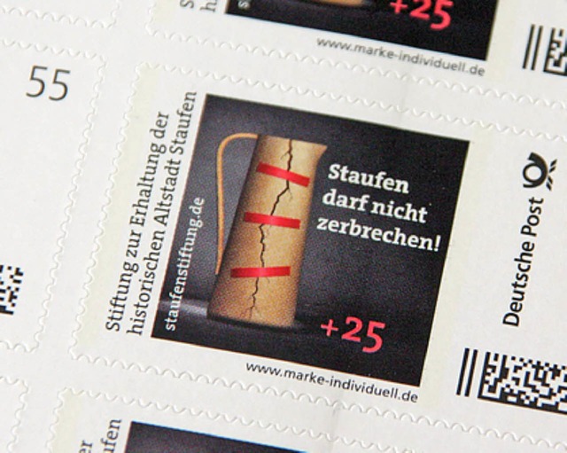 Sonderbriefmarke im Kampf gegen die Risse  | Foto: Huber