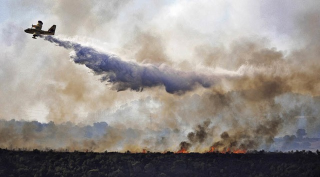 Lschflugzeuge aus verschiedenen Lndern helfen in Israel.   | Foto: AFP