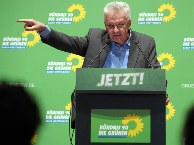 Winfried Kretschmann, Spitzenkandidat der Grnen in Baden-Wrttemberg.  | Foto: dpa