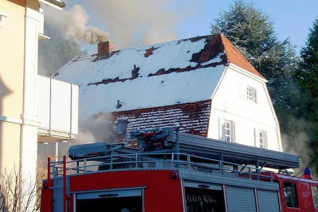 Haus brennt in Offenburg