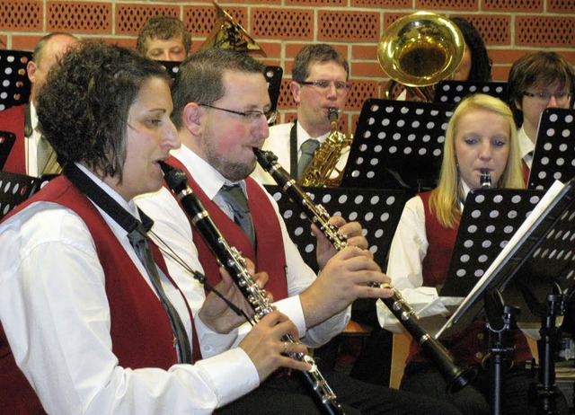 Der Musikverein Wallbach beim Jahreskonzert.   | Foto: Michael Gottstein